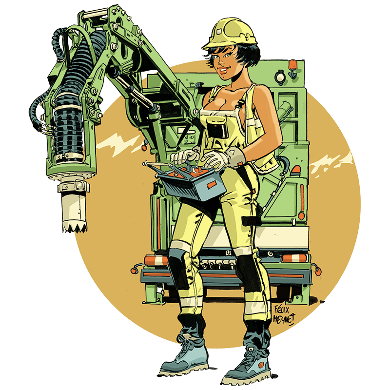 Travaux par aspiration